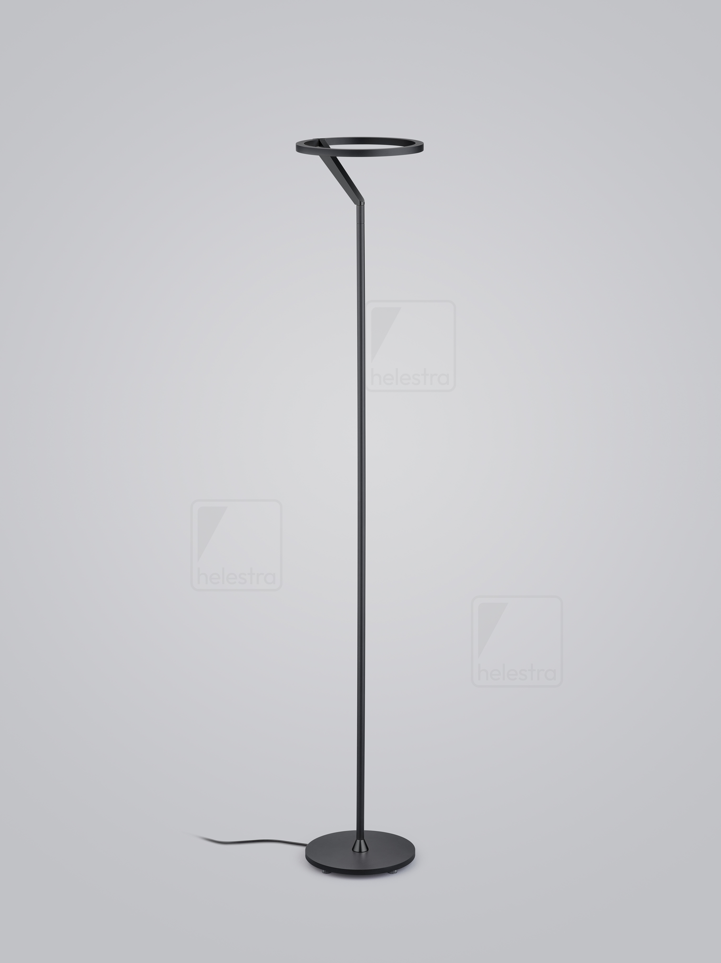 Helestra CHAZ  floor luminaire aluminium mat black