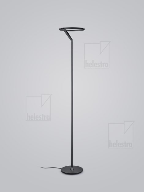 Helestra CHAZ  Stehleuchte Aluminium mattschwarz