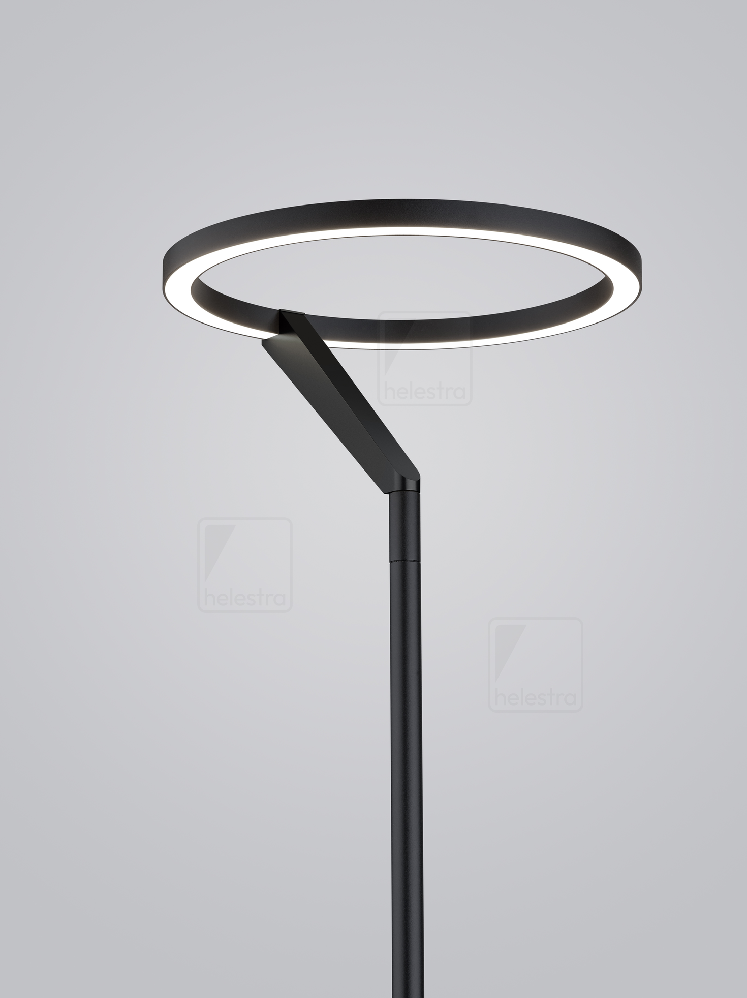 Helestra CHAZ  floor luminaire aluminium mat black