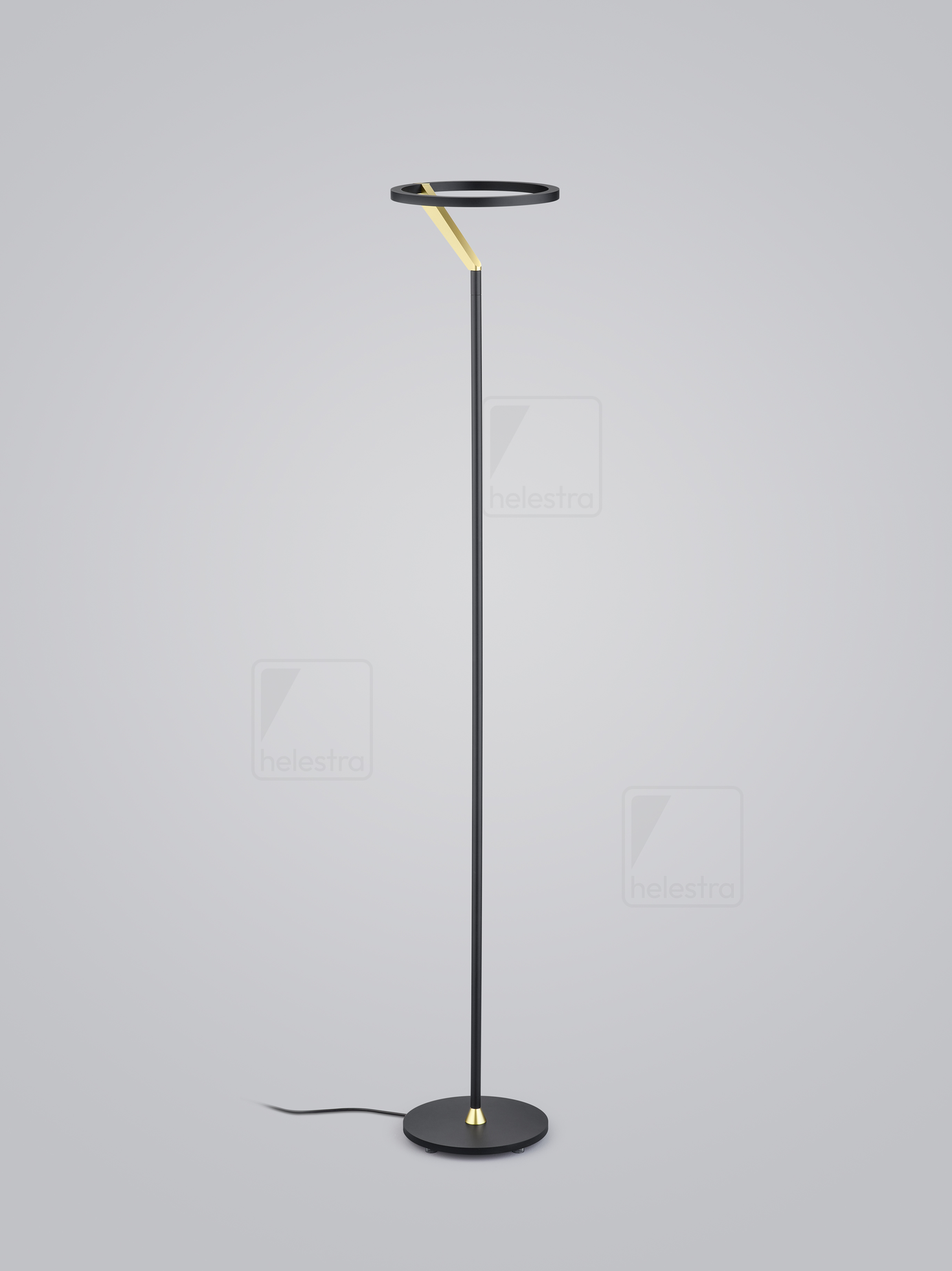 Helestra CHAZ  floor luminaire aluminium black -gold