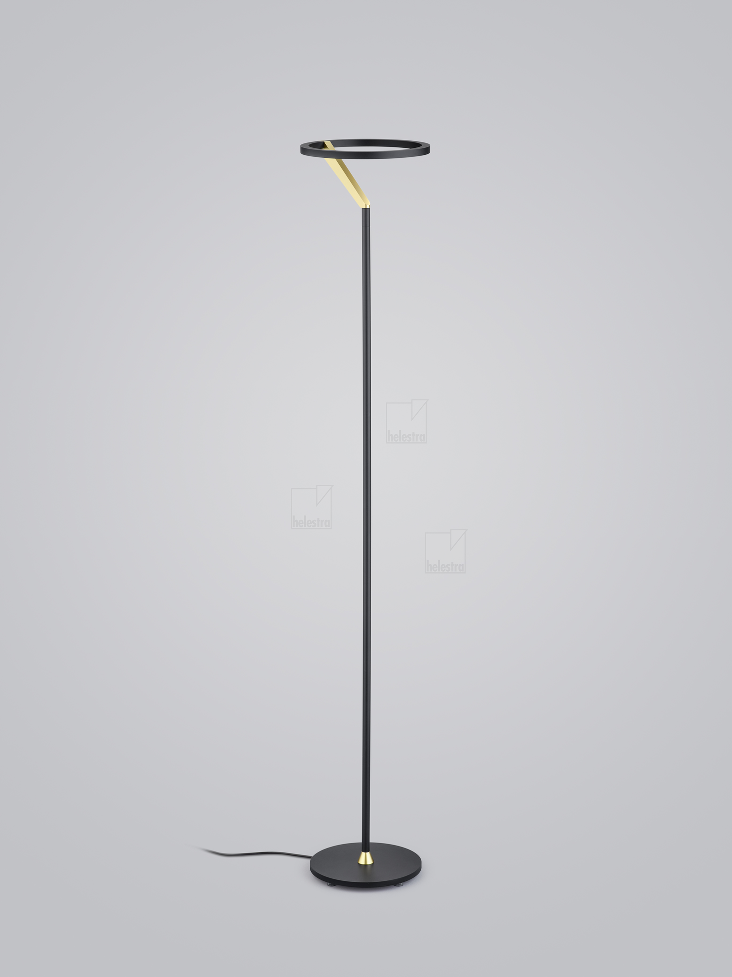 Helestra CHAZ  Stehleuchte Aluminium schwarz - gold
