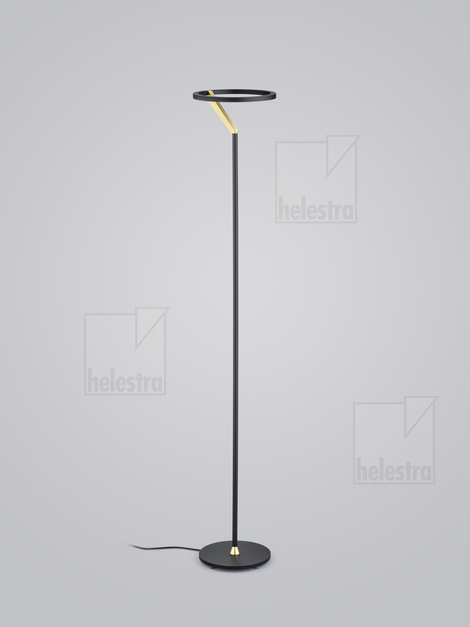 Helestra CHAZ  Stehleuchte Aluminium schwarz - gold