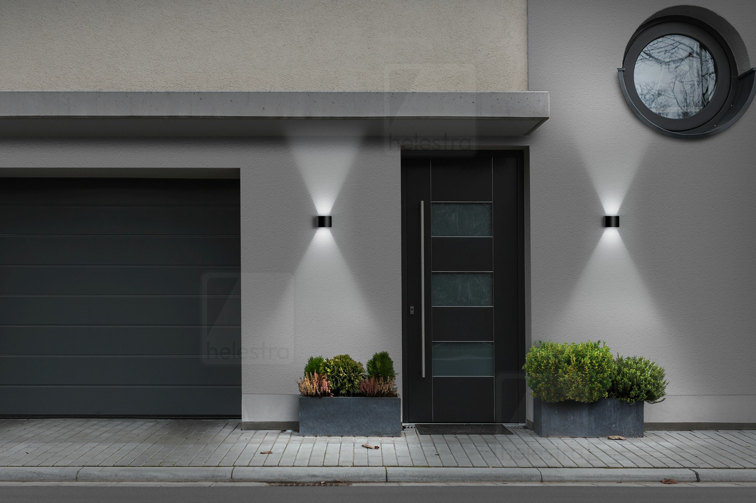 Helestra SIRI44-R  wall luminaire aluminium mat black