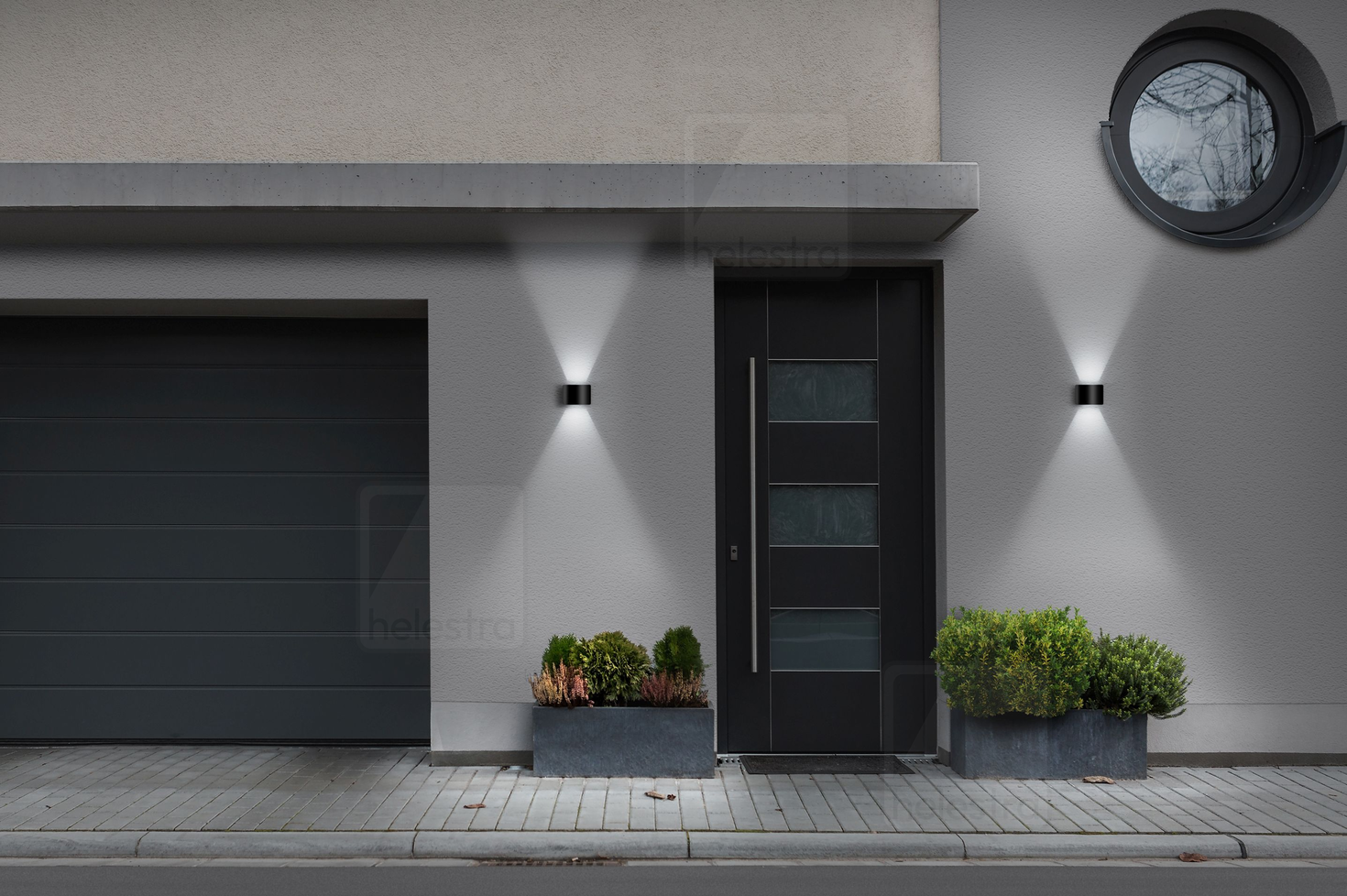 Helestra SIRI44  wall luminaire aluminium mat black