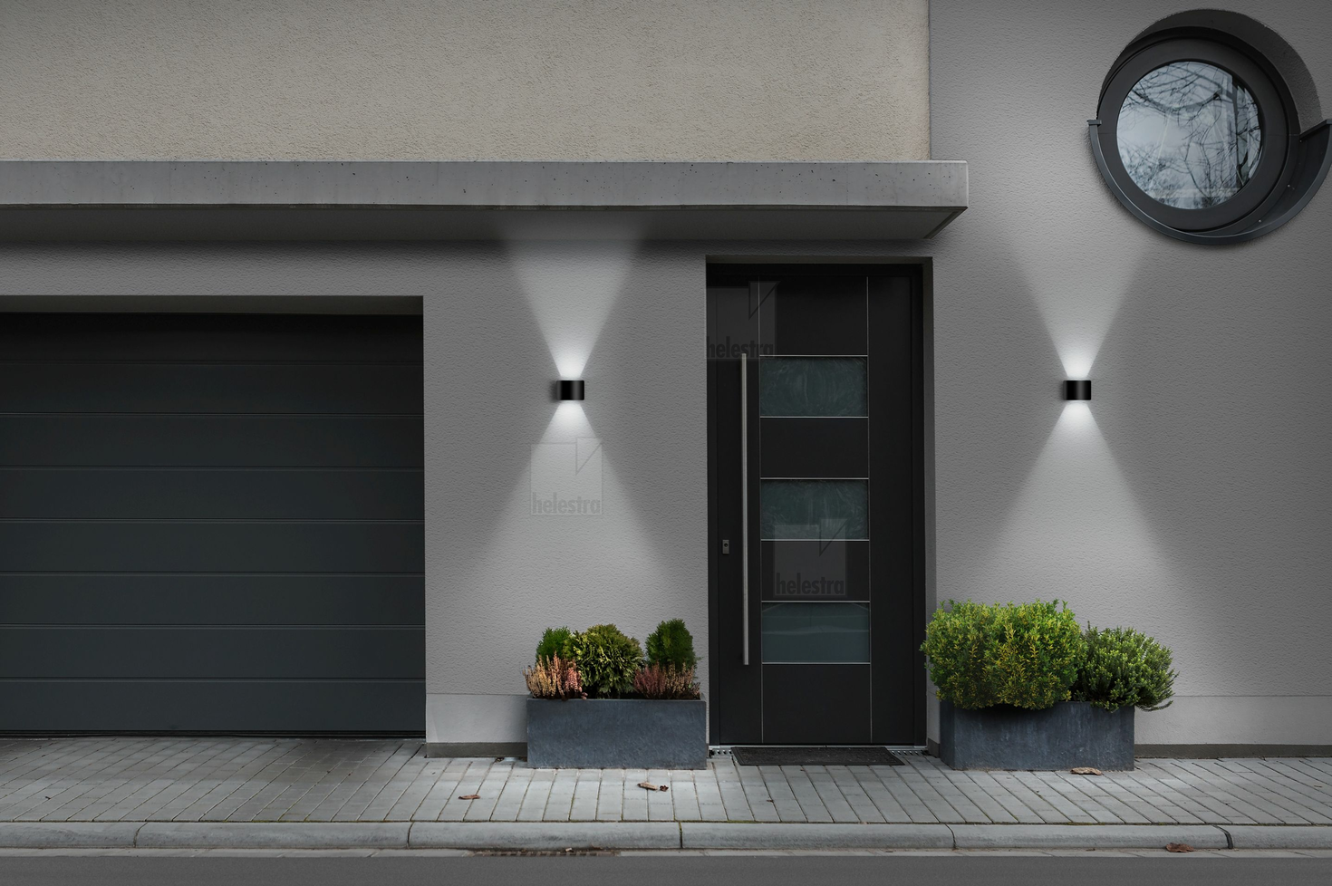 Helestra SIRI44-R  wall luminaire aluminium mat black