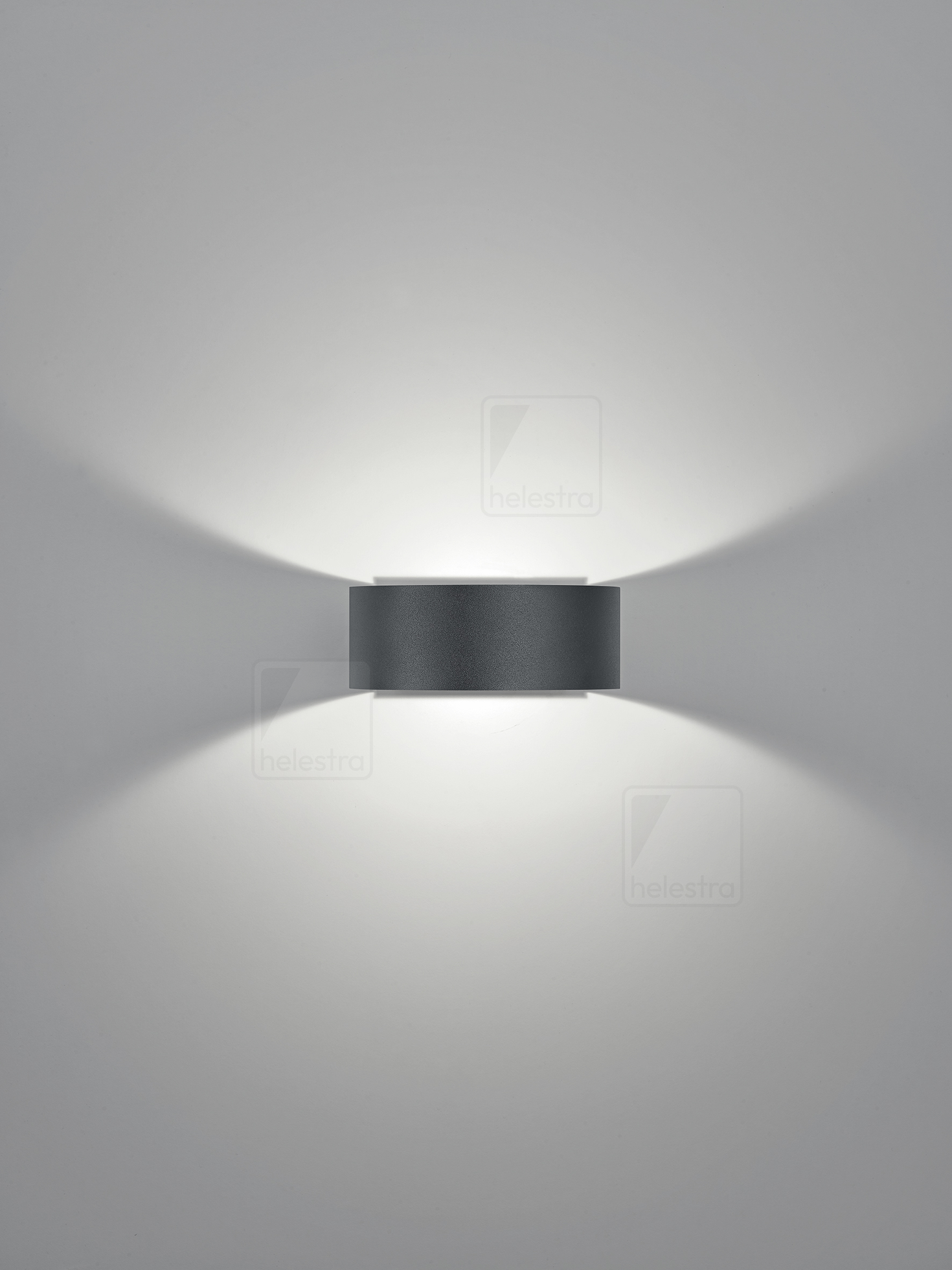 Helestra FOSCA  Wandleuchte Aluminium mattschwarz