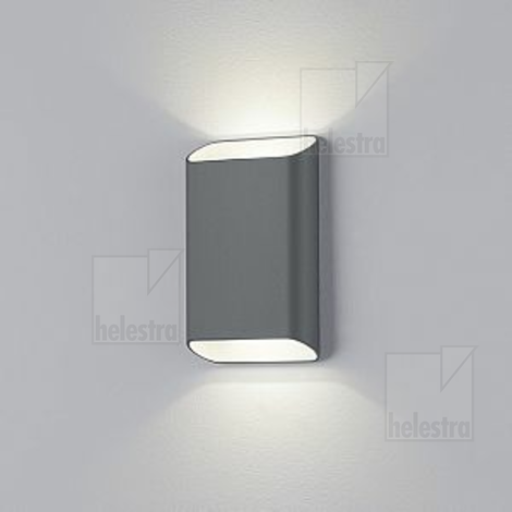 Helestra TOCO44  applique aluminium graphite