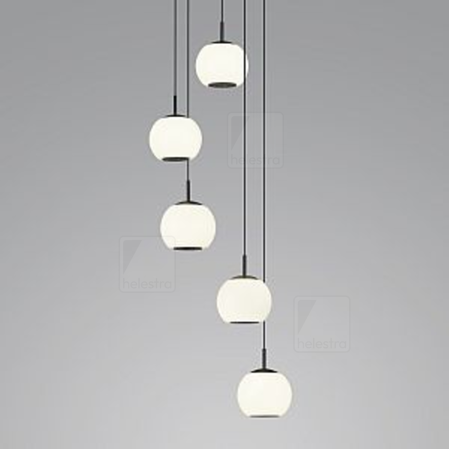 Helestra BONO  pendant luminaire aluminium mat black