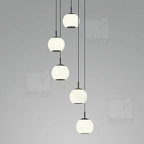 Helestra BONO  Pendelleuchte Aluminium mattschwarz