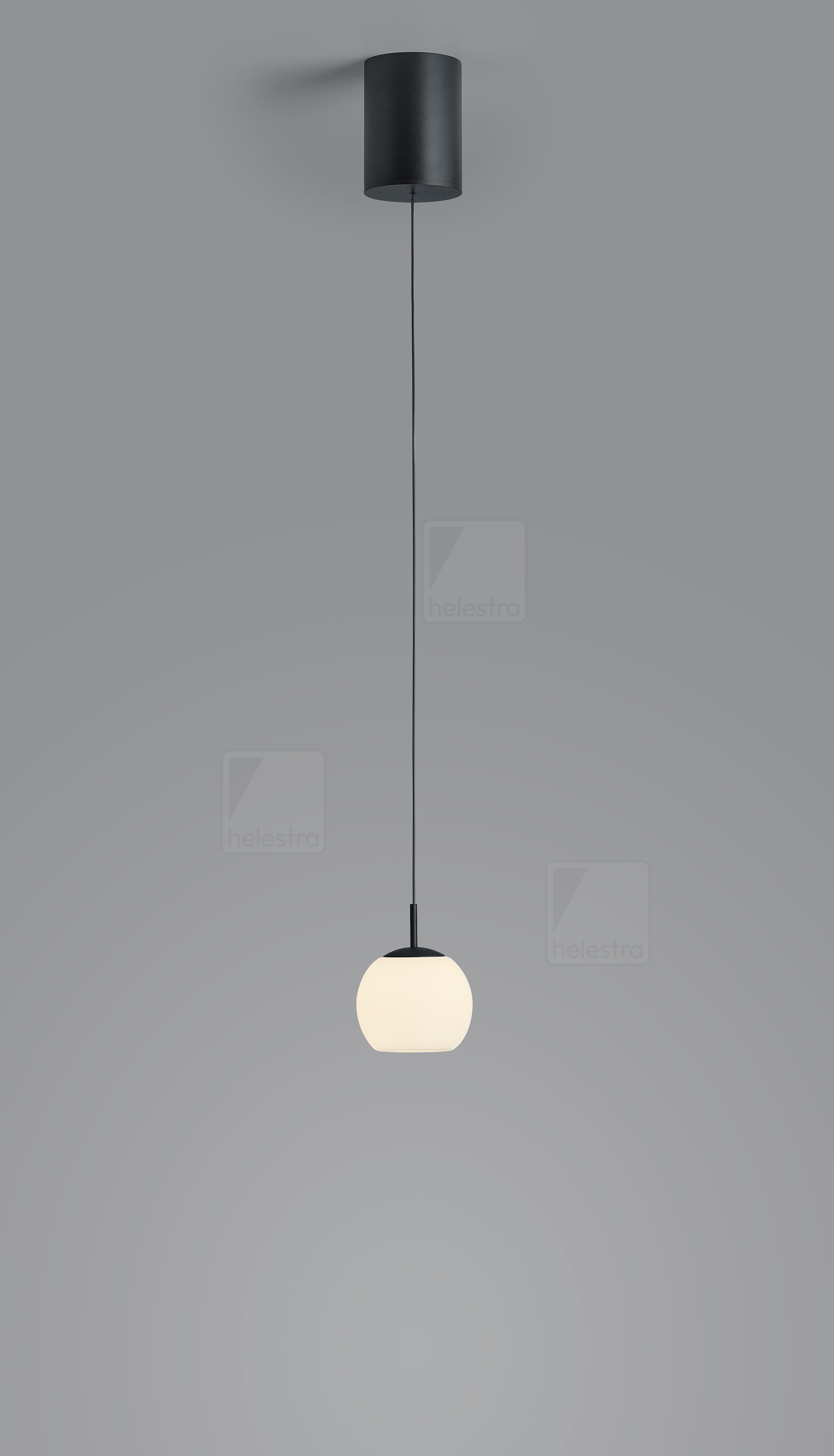 Helestra BONO  suspension lumineuse aluminium noir mat