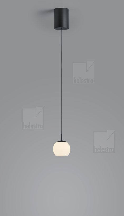 Helestra BONO  Pendelleuchte Aluminium mattschwarz