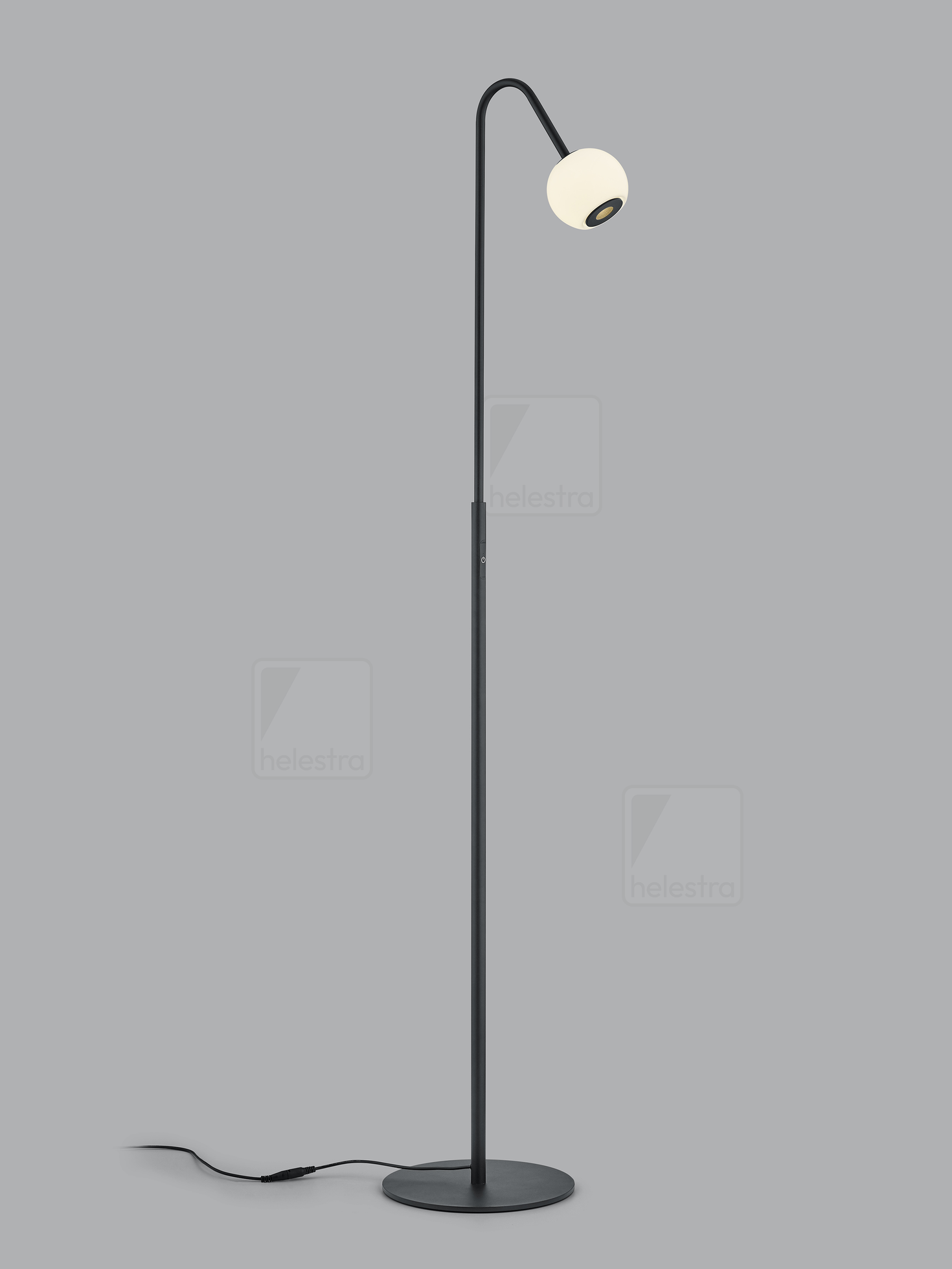Helestra BONO  floor luminaire aluminium mat black