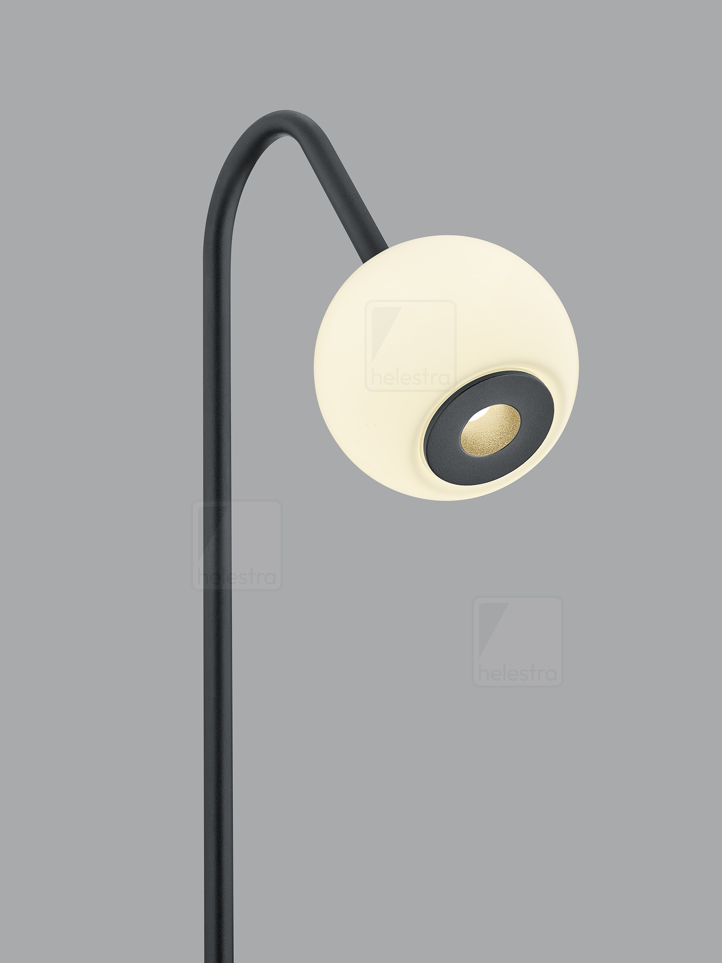 Helestra BONO  floor luminaire aluminium mat black