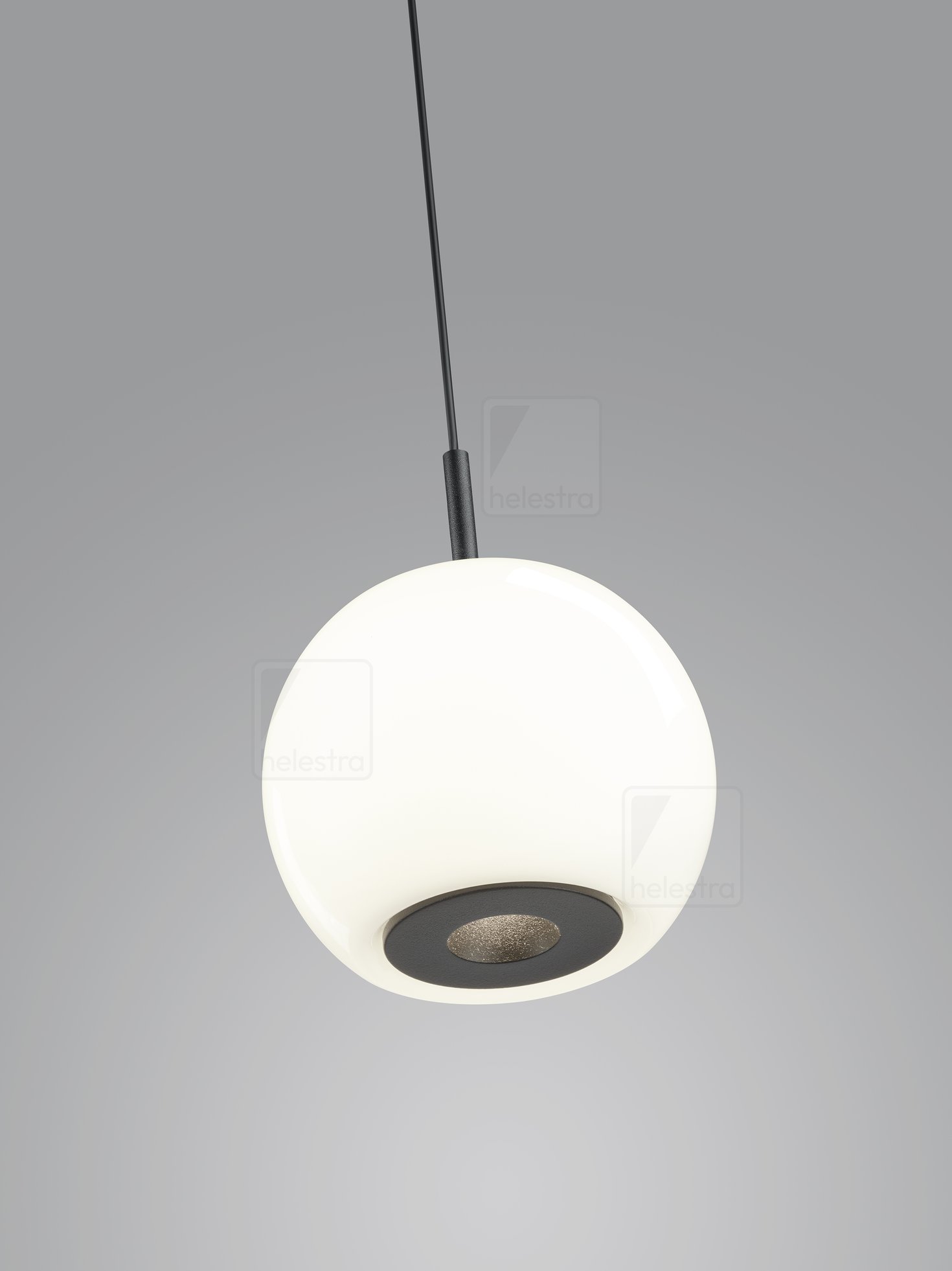 Helestra BONO  suspension lumineuse aluminium noir mat