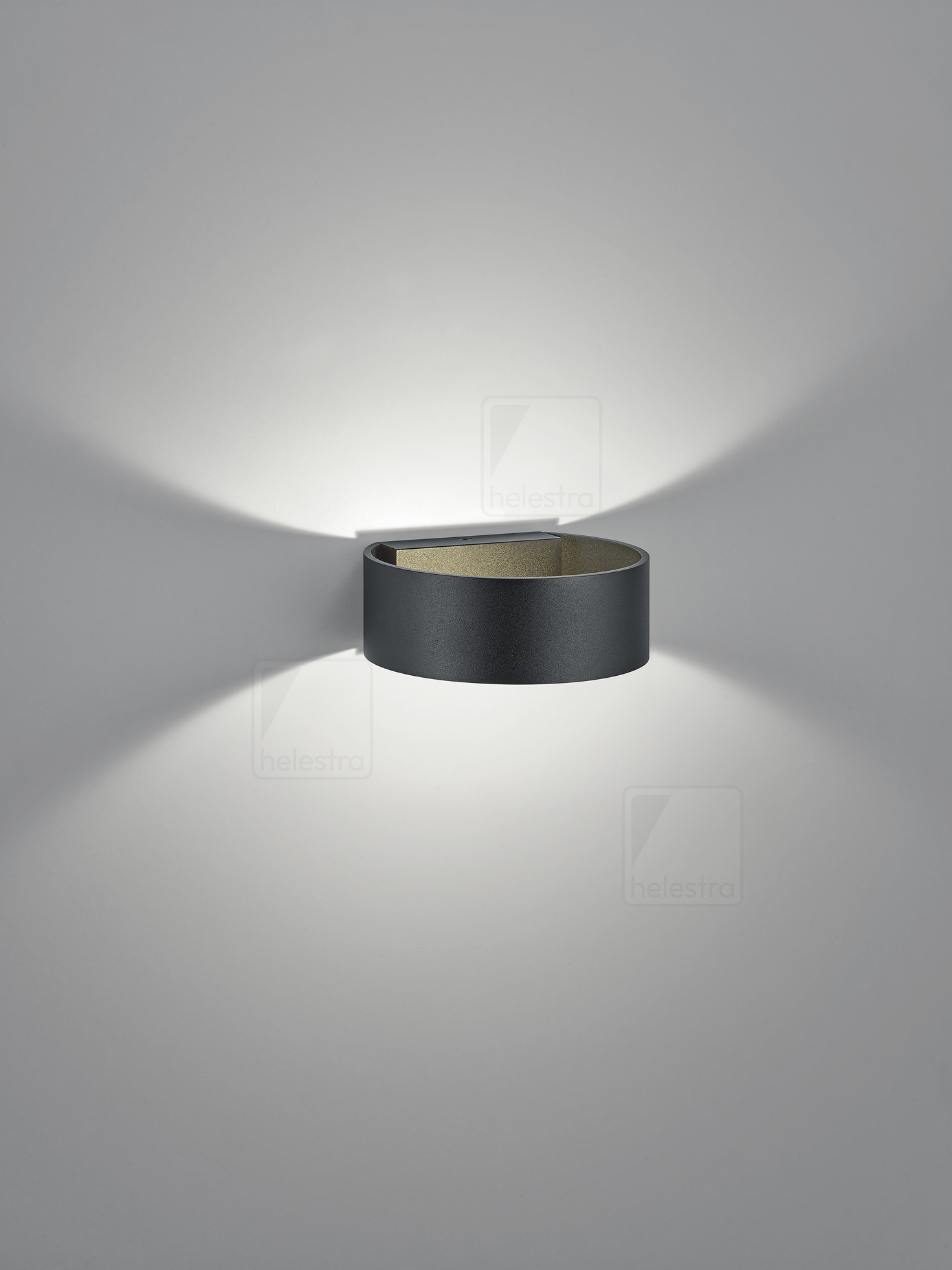 Helestra FOSCA  Wandleuchte Aluminium mattschwarz