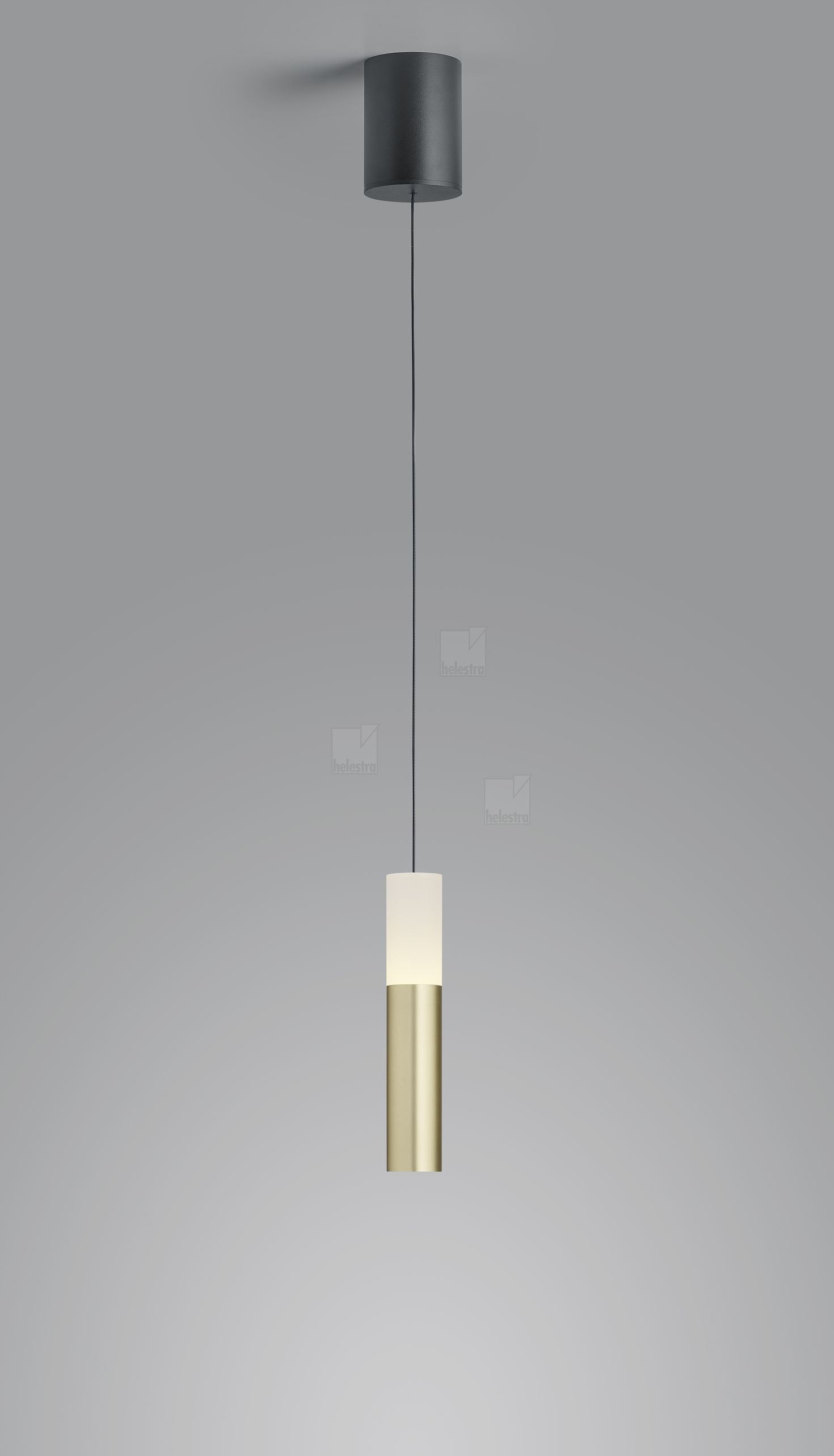Helestra LIDOS  suspension lumineuse aluminium noir - or