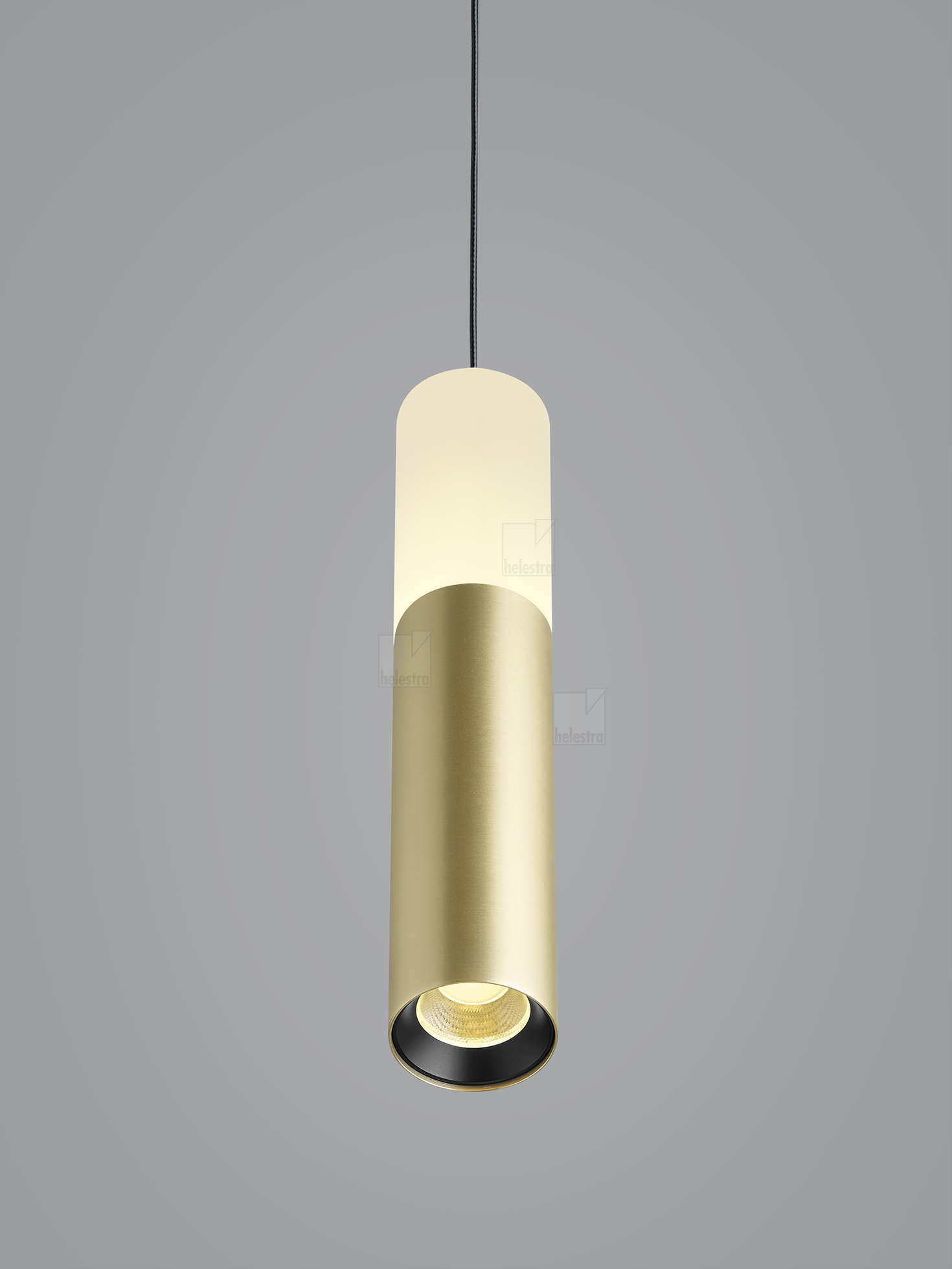 Helestra LIDOS  suspension lumineuse aluminium noir - or
