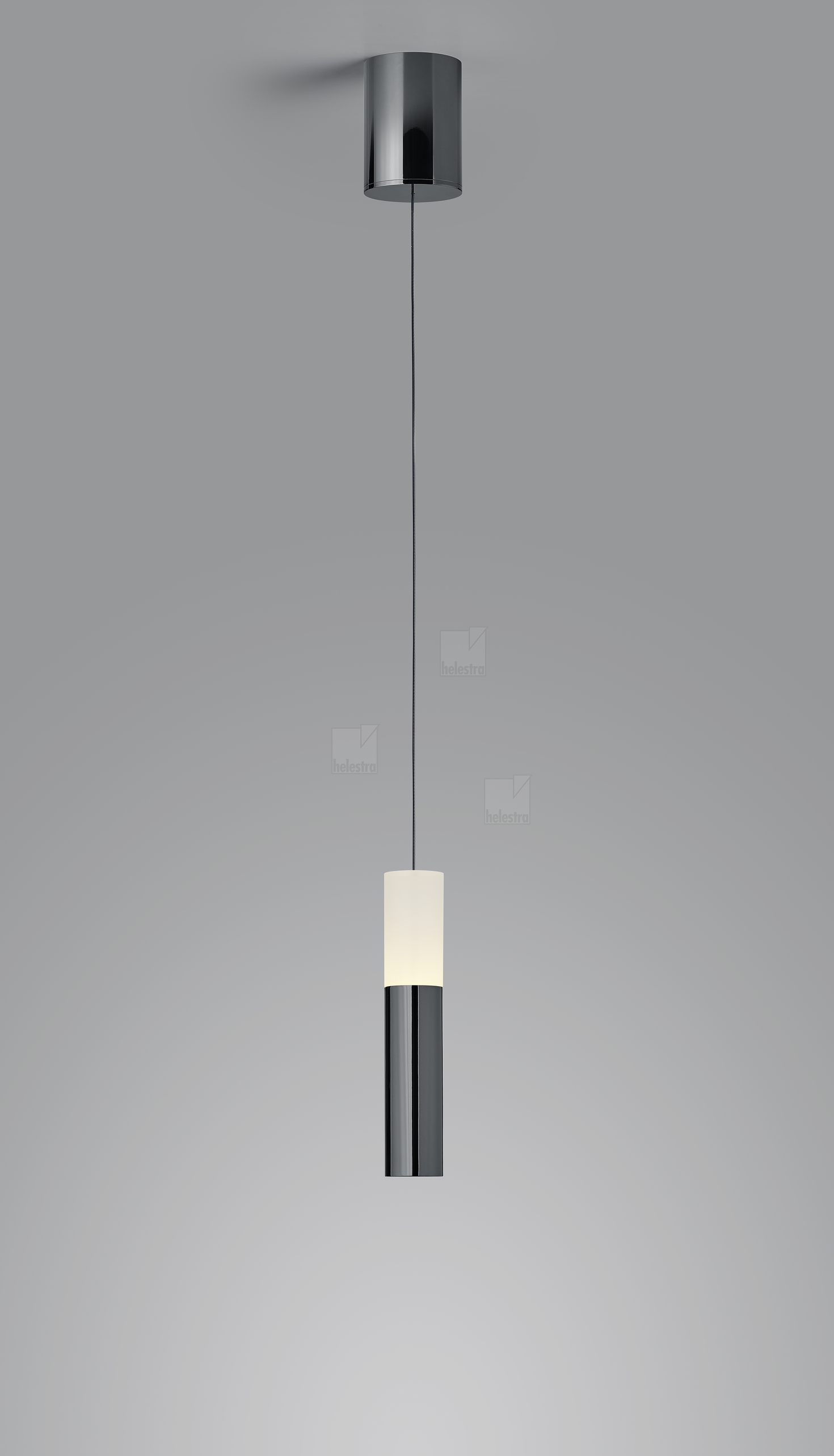 Helestra LIDOS  suspension lumineuse aluminium noir-chrome