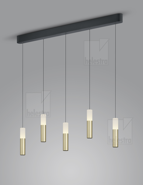 Helestra LIDOS  Pendelleuchte Aluminium schwarz - gold
