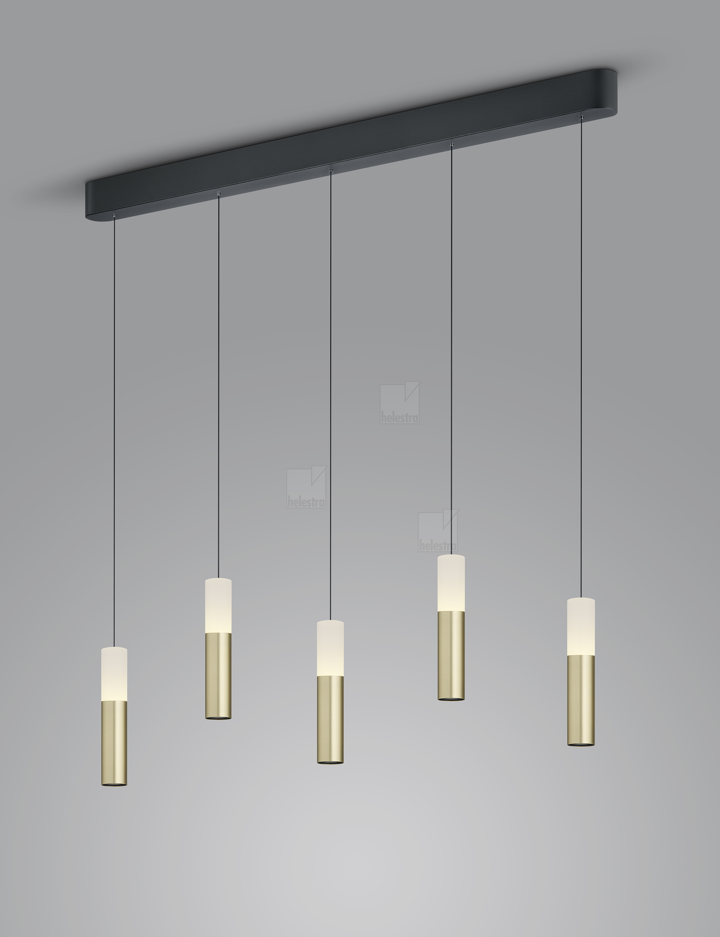 Helestra LIDOS  suspension lumineuse aluminium noir - or