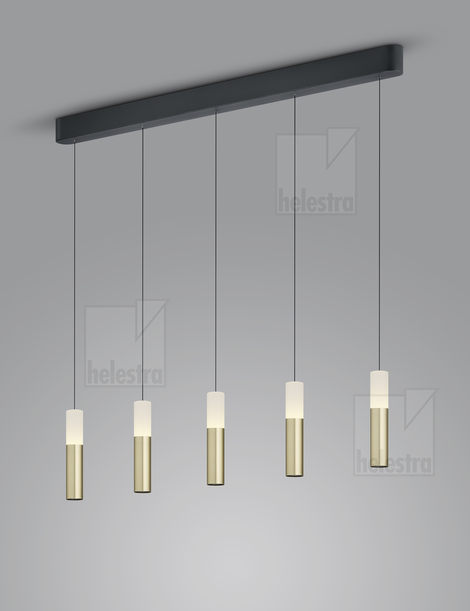Helestra LIDOS  Pendelleuchte Aluminium schwarz - gold