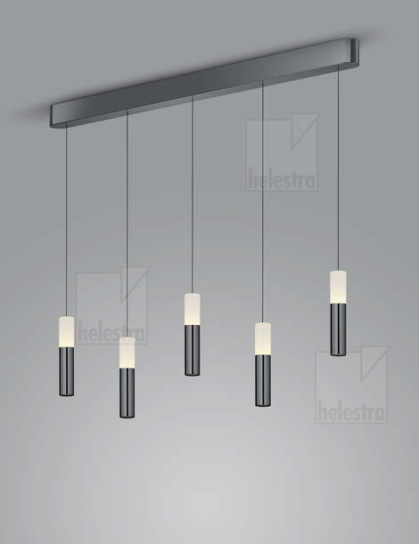 Helestra LIDOS  Pendelleuchte Aluminium schwarzchrom