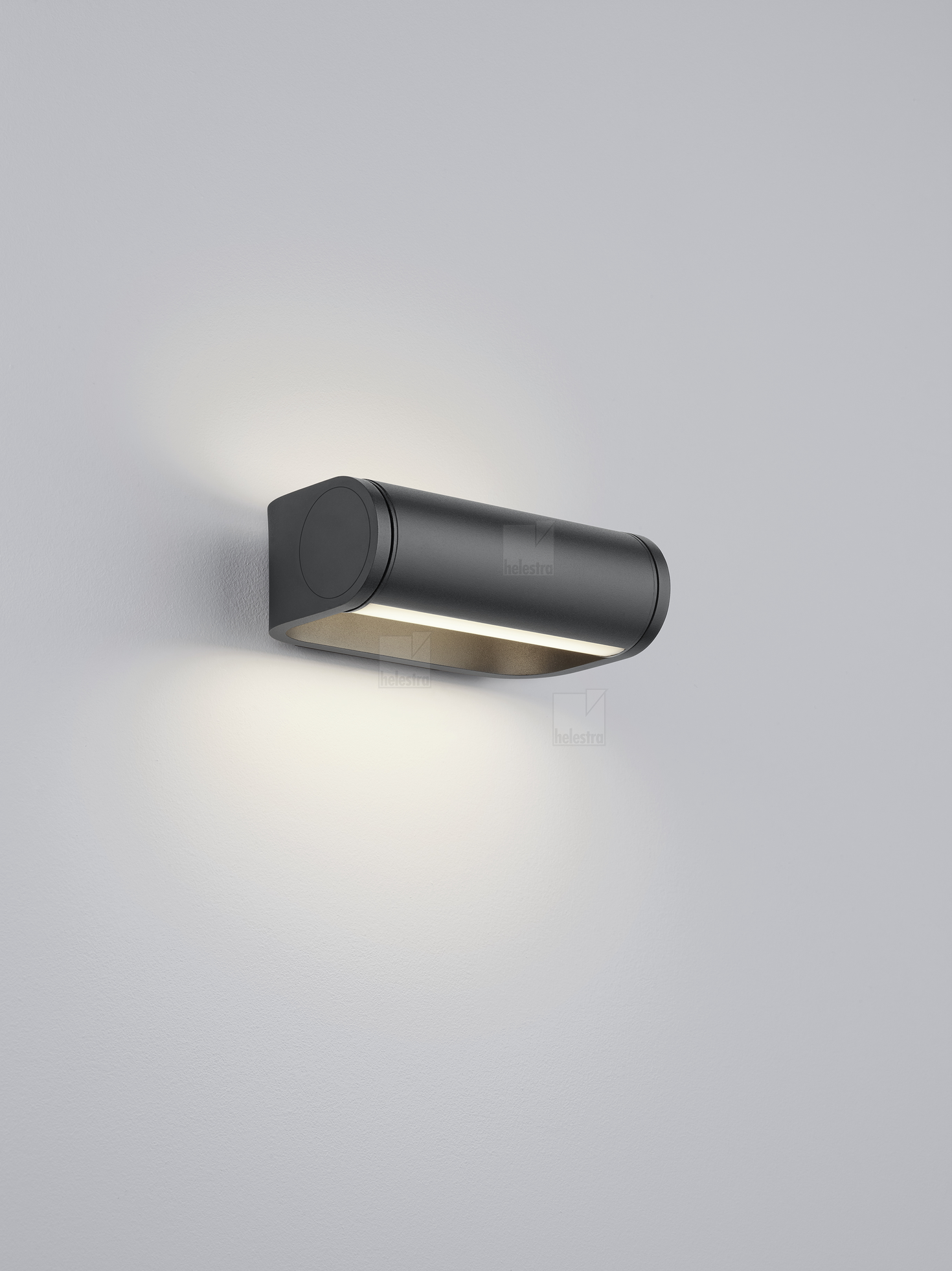 Helestra LUZ  applique aluminium noir mat