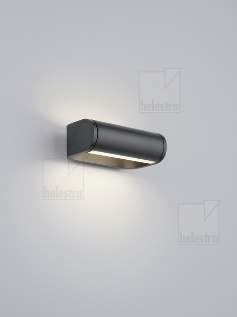 Helestra LUZ  Wandleuchte Aluminium mattschwarz
