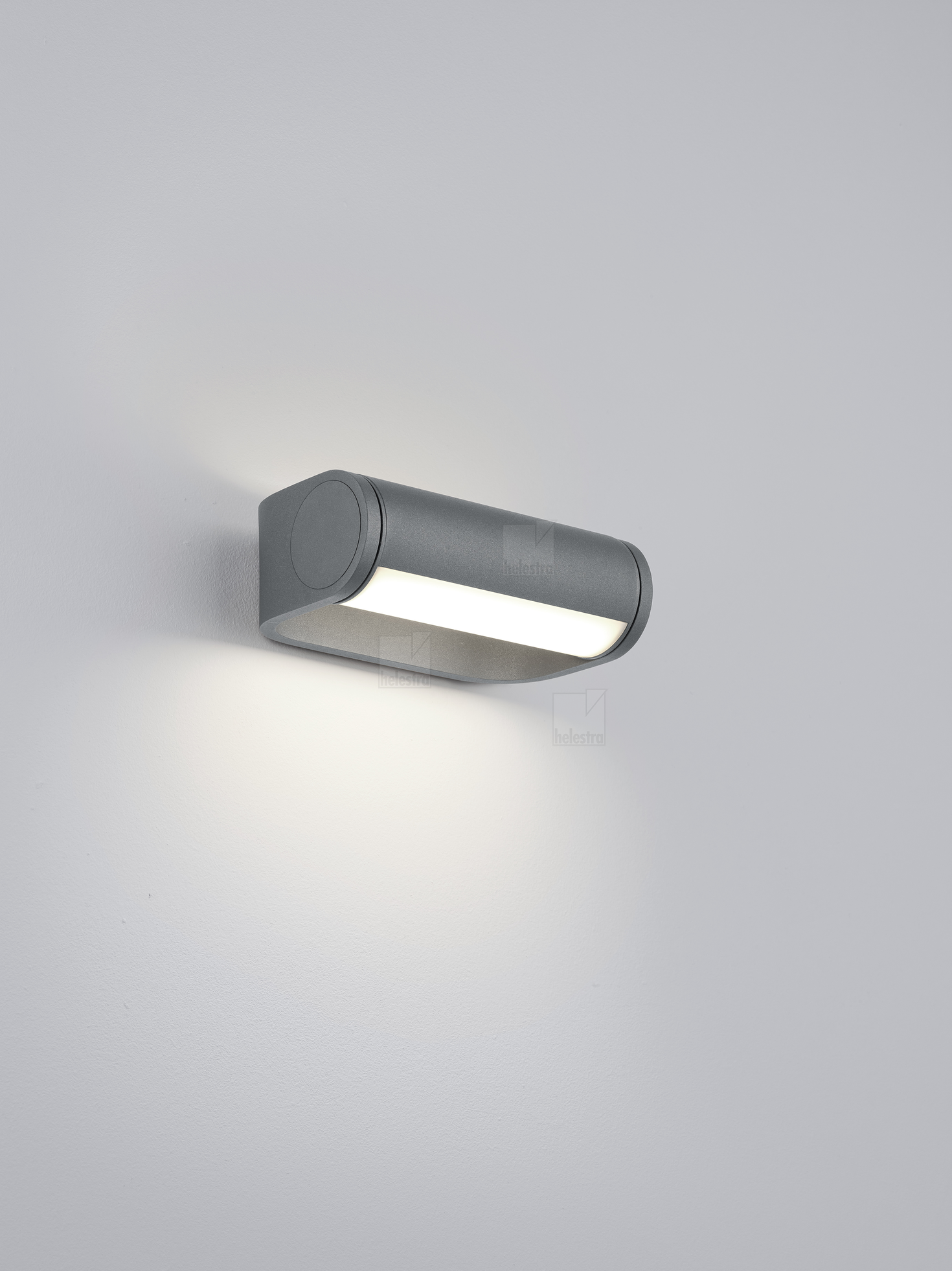 Helestra LUZ44  lampada a parete alluminio grafite