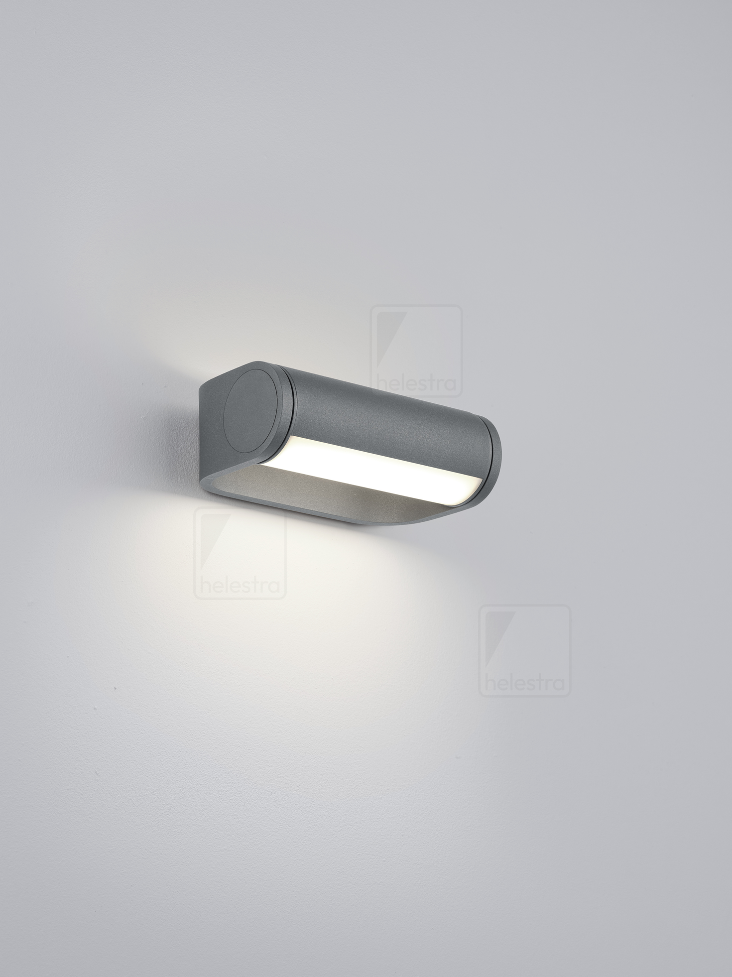 Helestra LUZ44  lampada a parete alluminio grafite