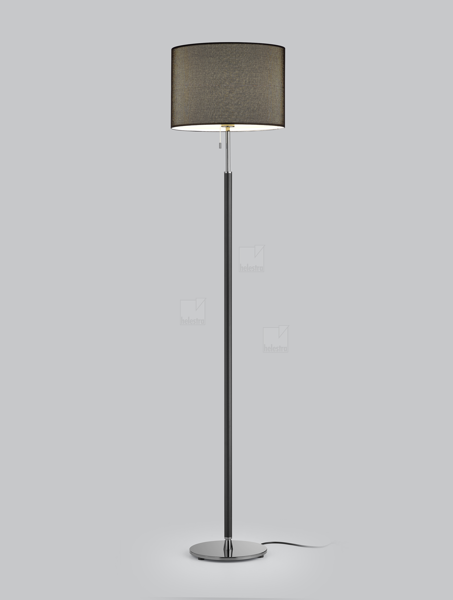 Helestra OPPO  lampadaire Acier noir mat - noir-chrome