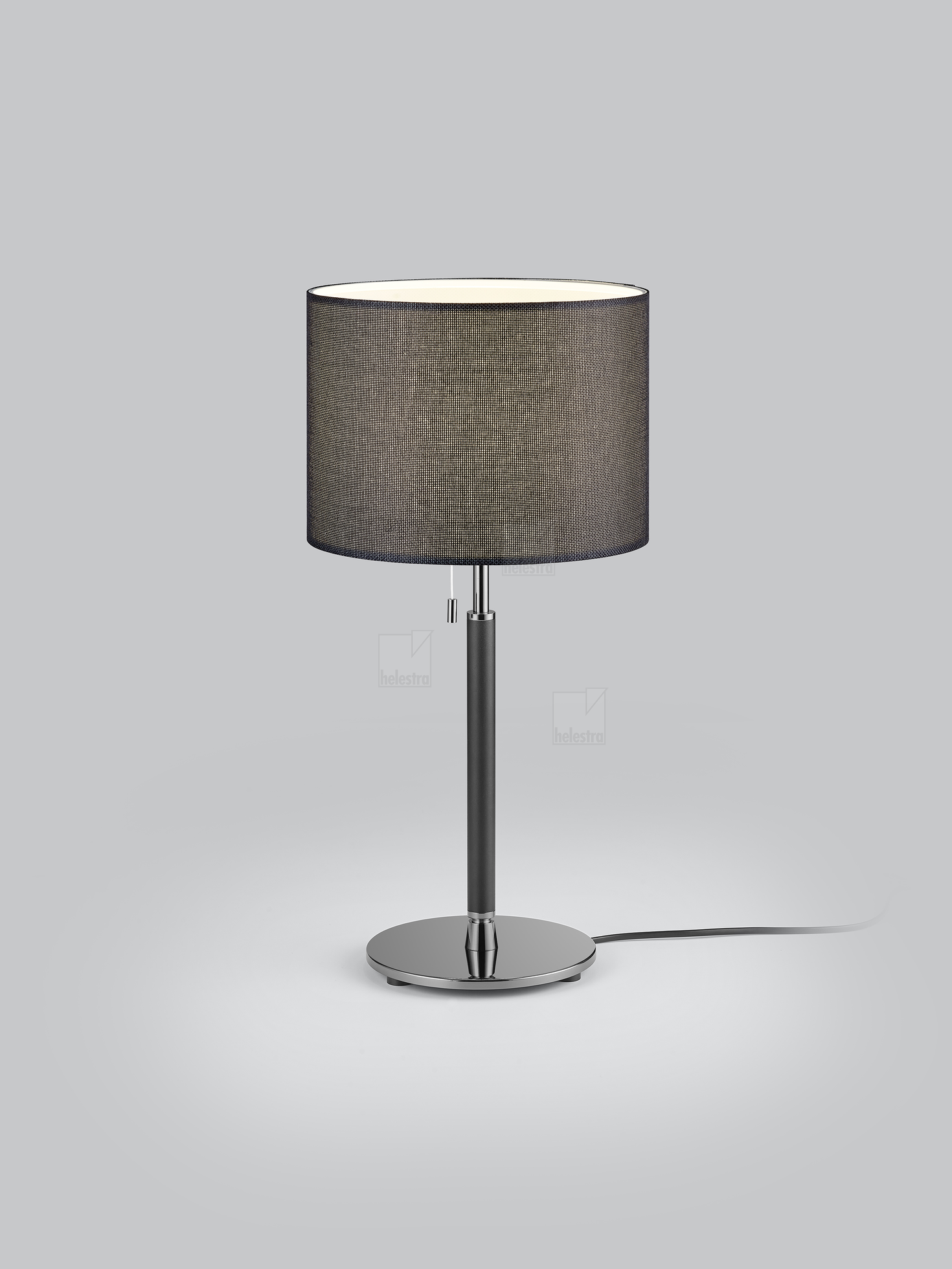 Helestra OPPO  lampe de table Acier noir mat - noir-chrome