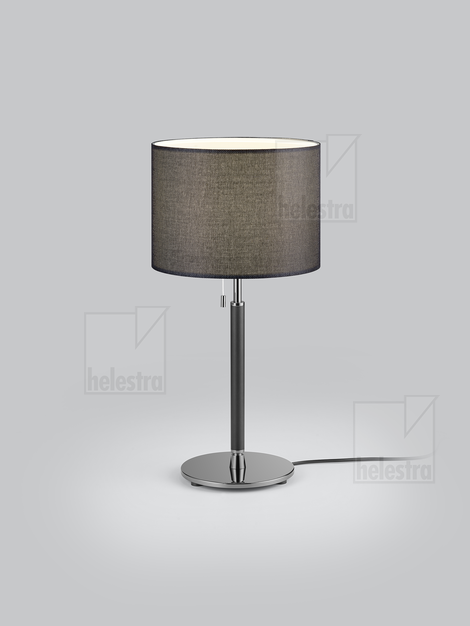 Helestra OPPO  lampe de table Acier noir mat - noir-chrome