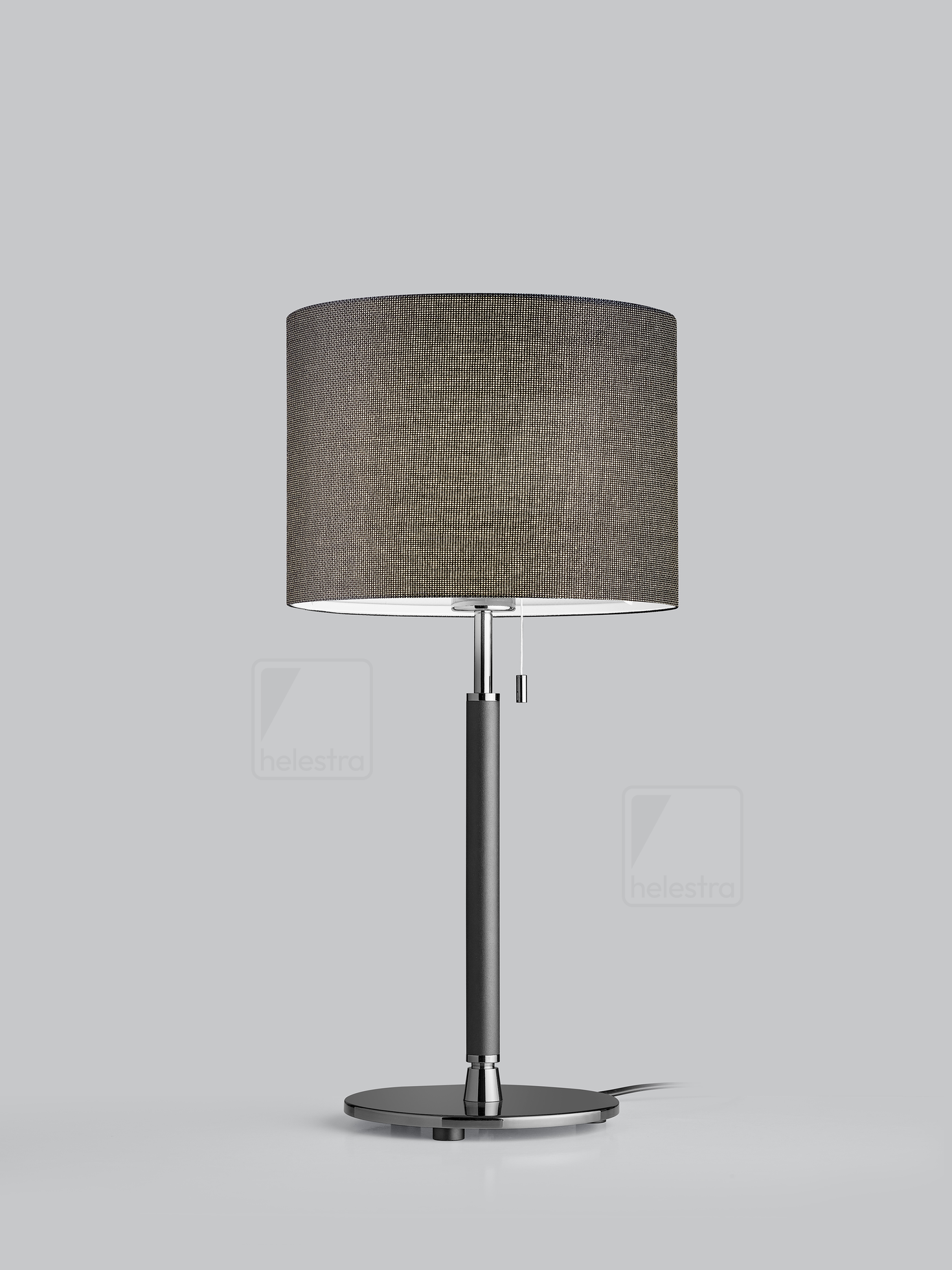 Helestra OPPO  lampe de table Acier noir mat - noir-chrome