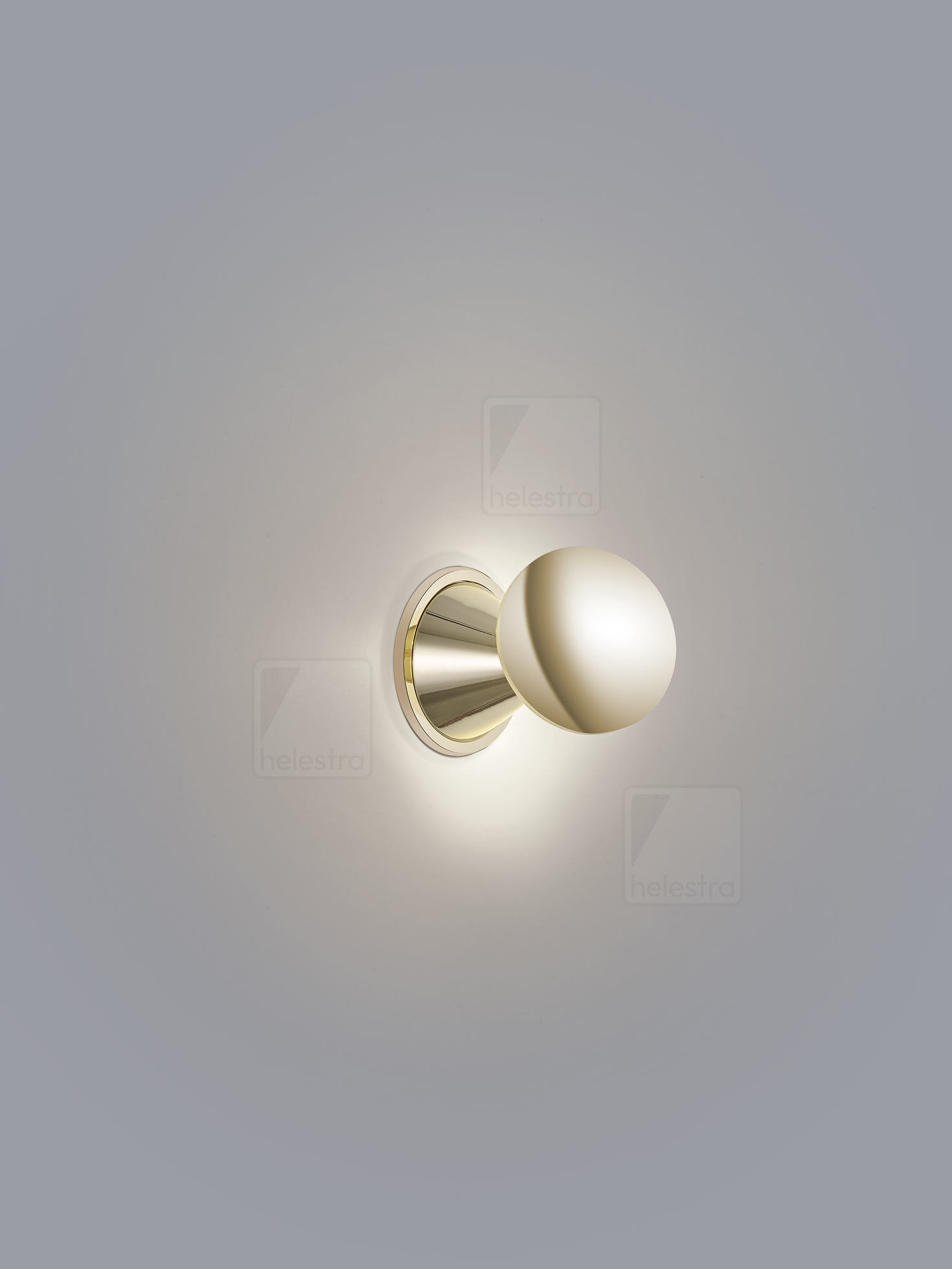 Helestra PINO  Wandleuchte Deckenleuchte Aluminium blankmessing