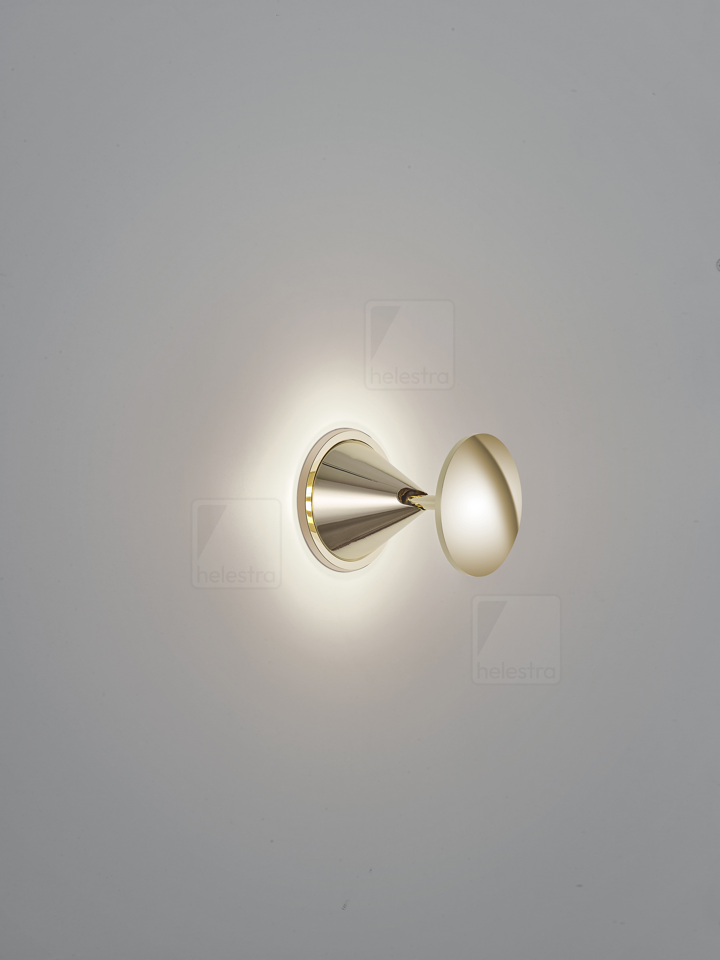 Helestra PINO  Wandleuchte Deckenleuchte Aluminium blankmessing