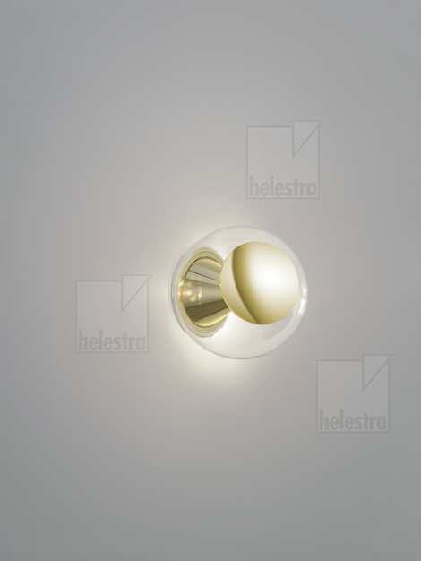 Helestra PINO applique / plafonnier aluminium laiton poli