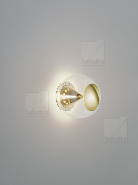 Helestra PINO applique / plafonnier aluminium laiton poli