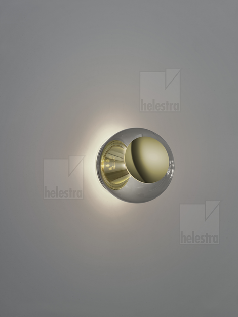 Helestra PINO applique / plafonnier aluminium laiton poli