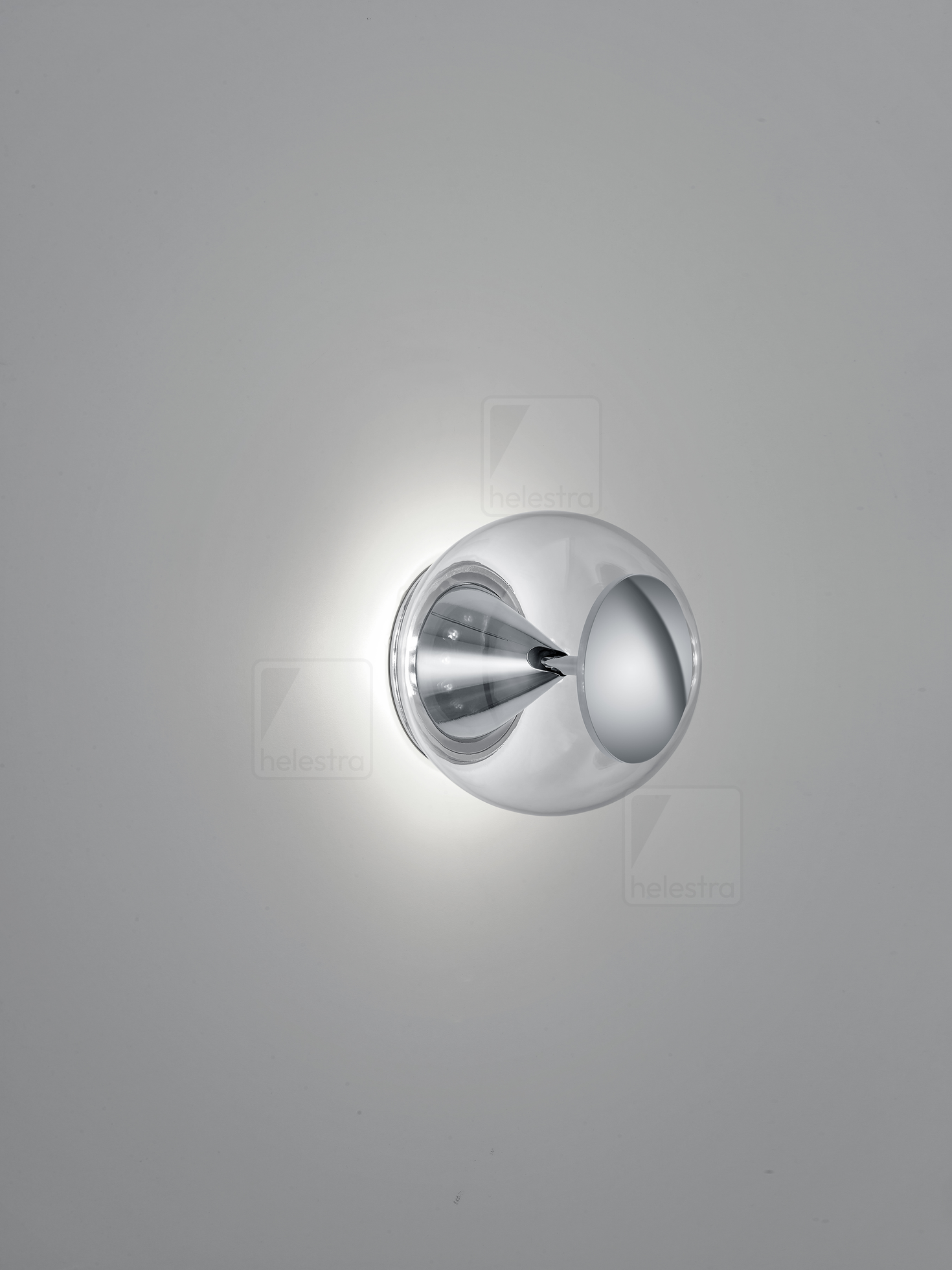 Helestra PINO  Wandleuchte Deckenleuchte Aluminium chrom
