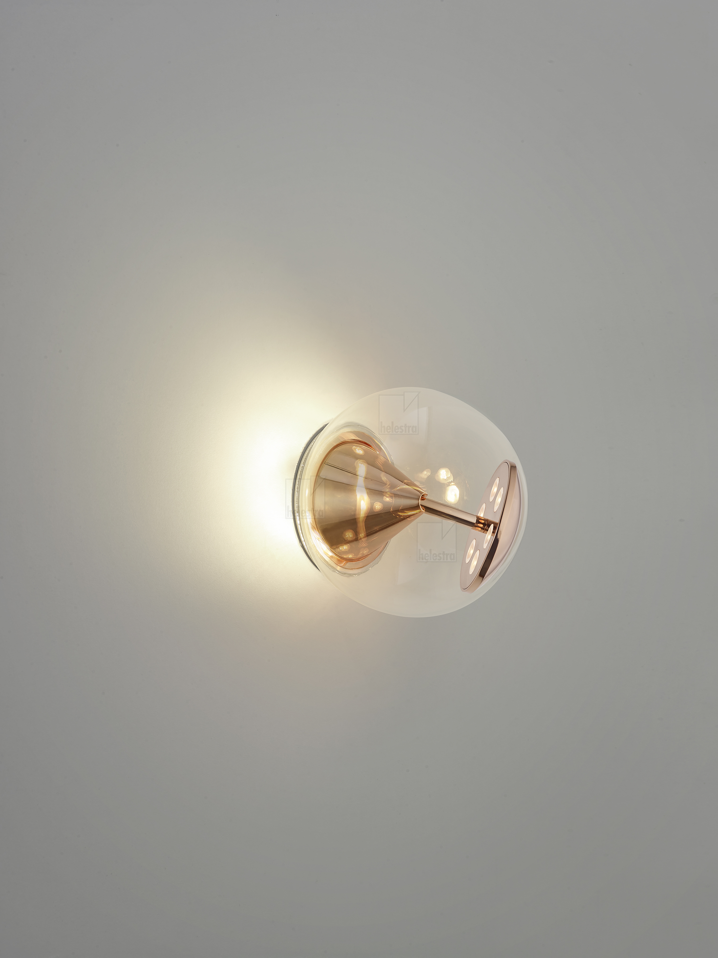 Helestra PINO  Wandleuchte Deckenleuchte Aluminium roségold