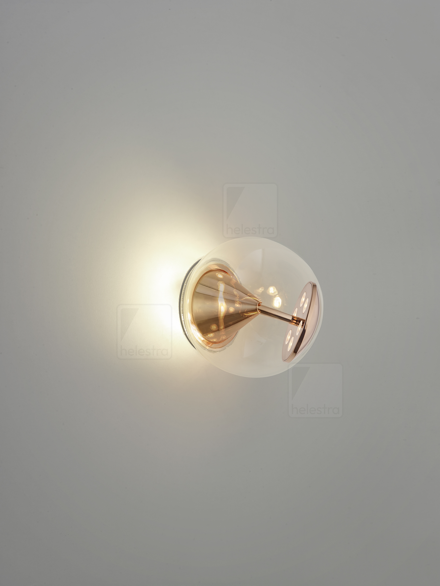 Helestra PINO  Wandleuchte Deckenleuchte Aluminium roségold