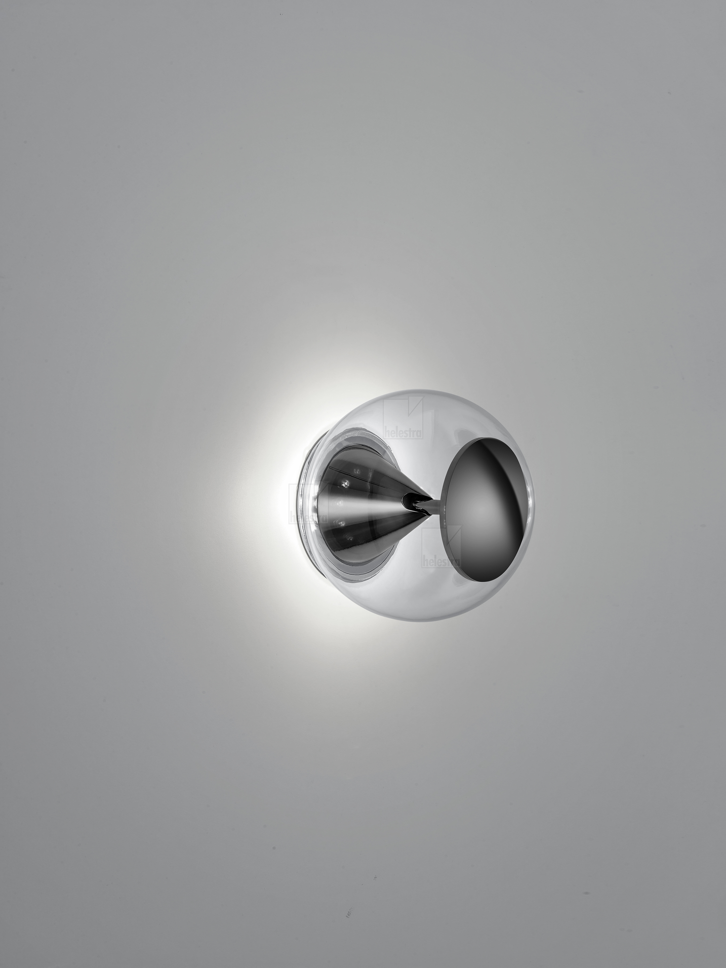 Helestra PINO  Wandleuchte Deckenleuchte Aluminium schwarzchrom