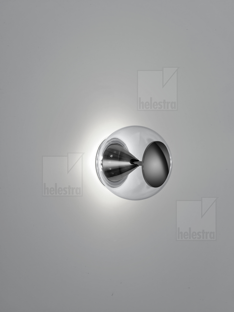 Helestra PINO applique / plafonnier aluminium noir-chrome