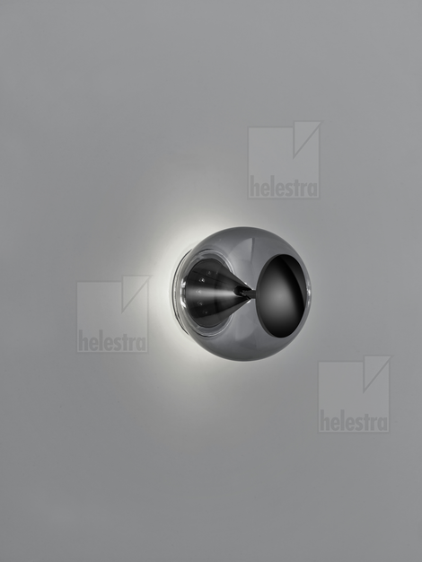 Helestra PINO applique / plafonnier aluminium noir-chrome