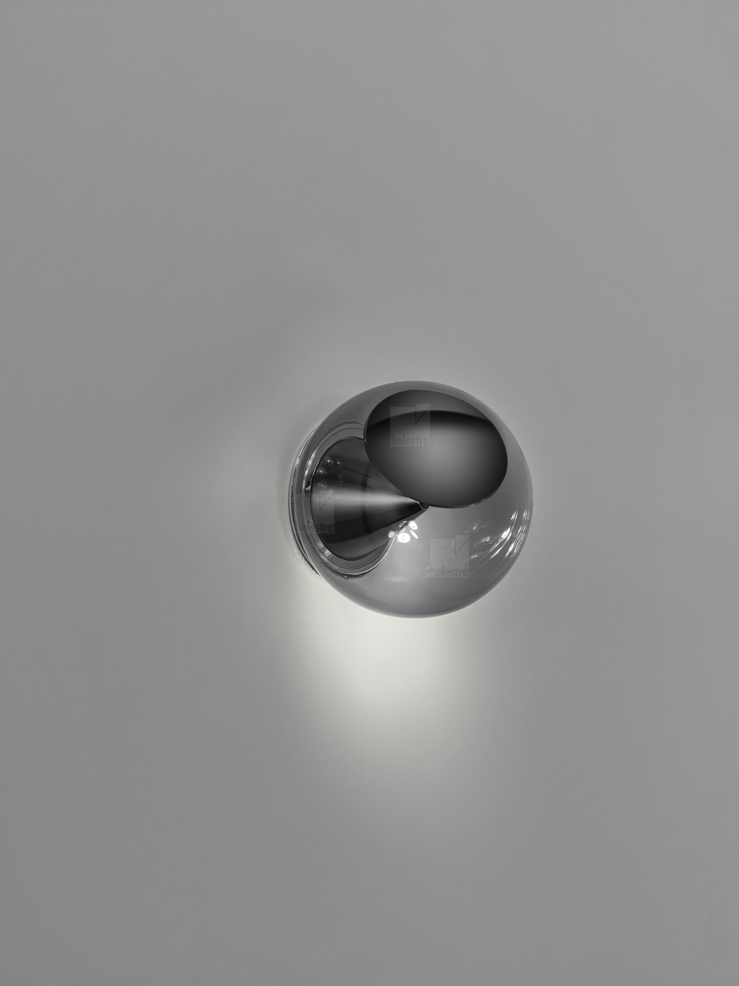 Helestra PINO  Wandleuchte Deckenleuchte Aluminium schwarzchrom