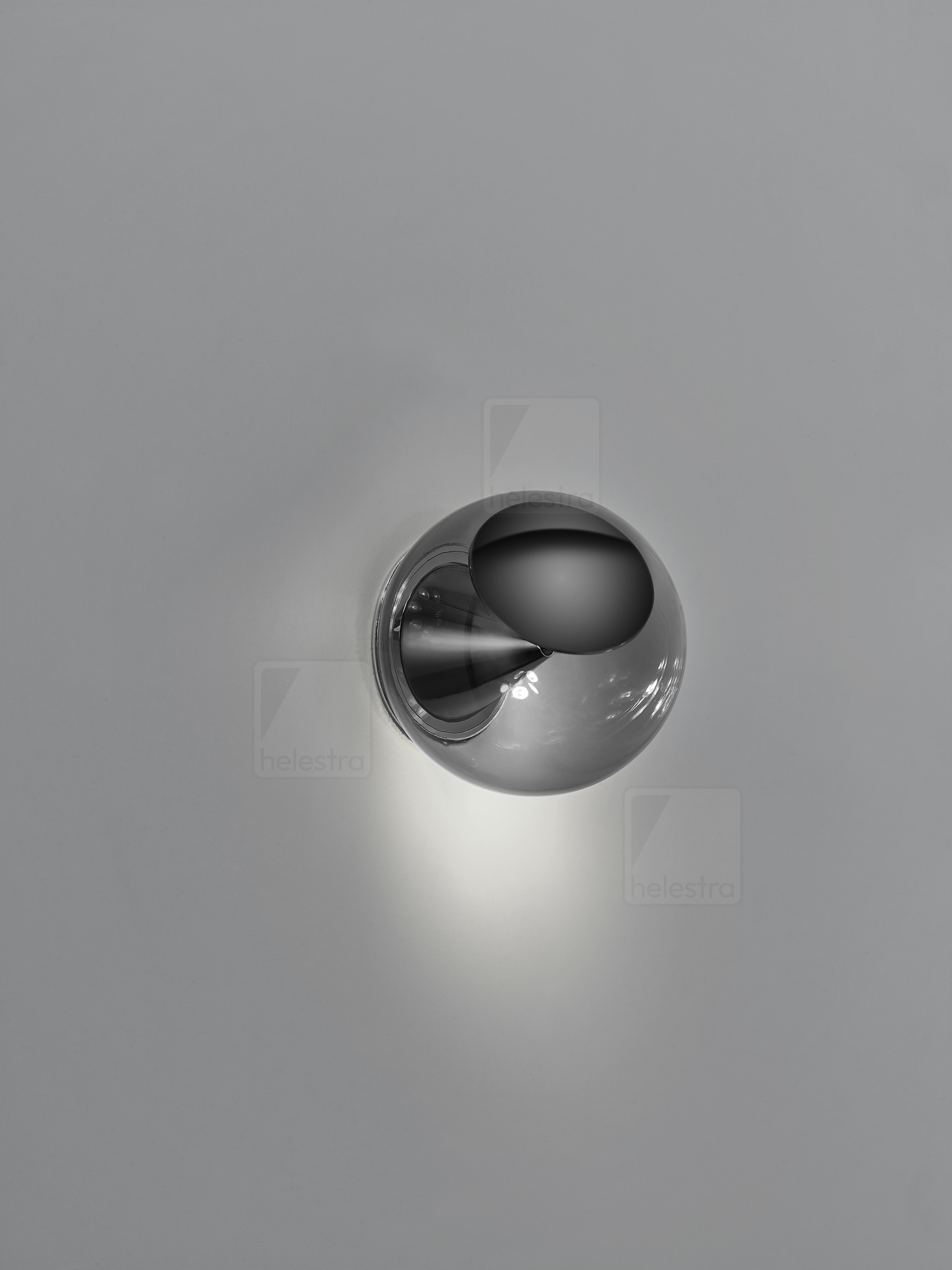 Helestra PINO  Wandleuchte Deckenleuchte Aluminium schwarzchrom