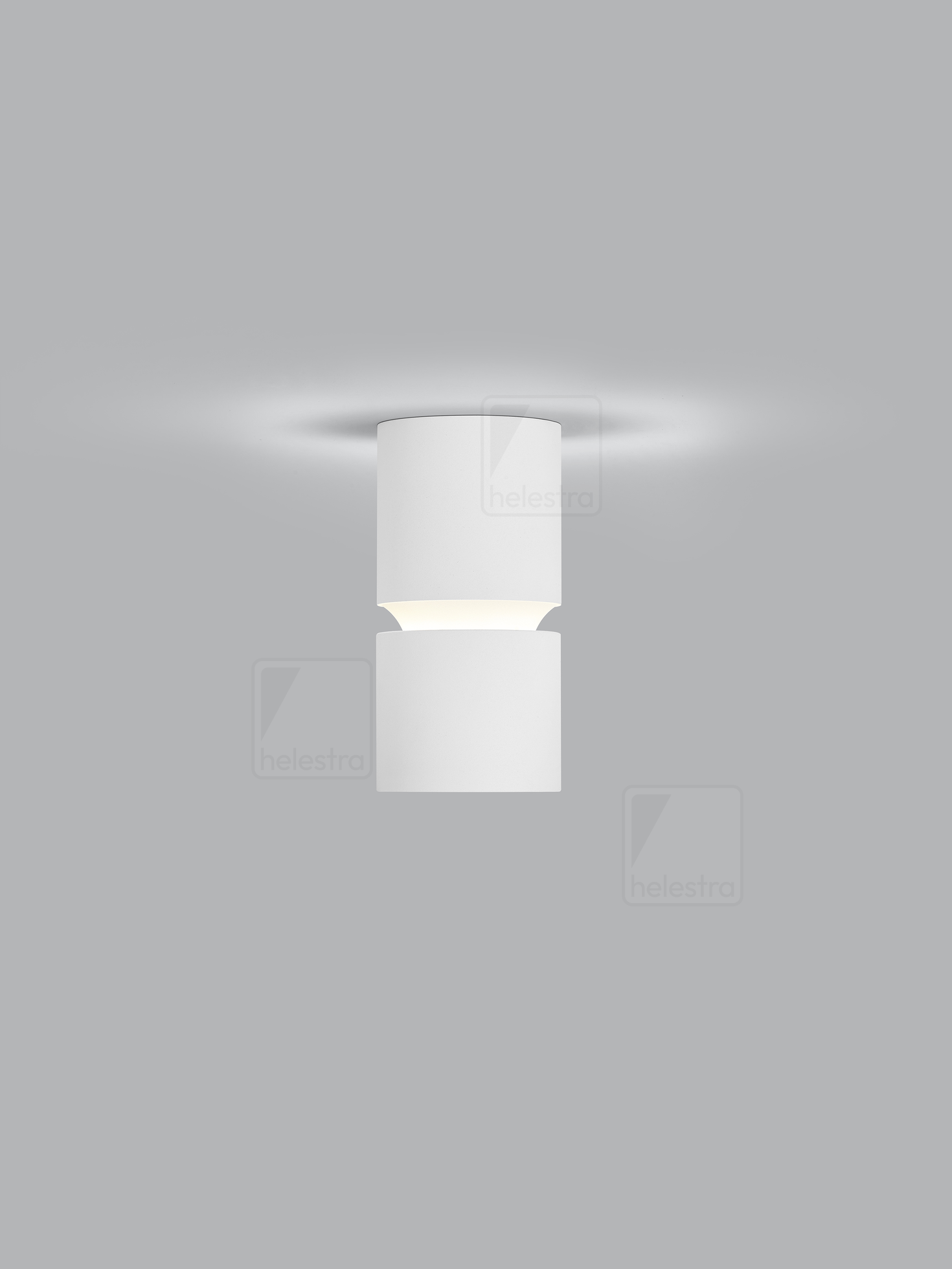 Helestra ROK  Plafonnier aluminium blanc mat