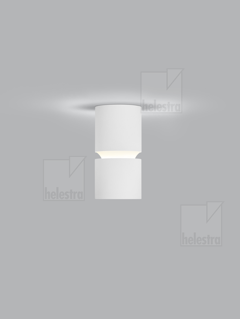 Helestra ROK  Plafonnier aluminium blanc mat