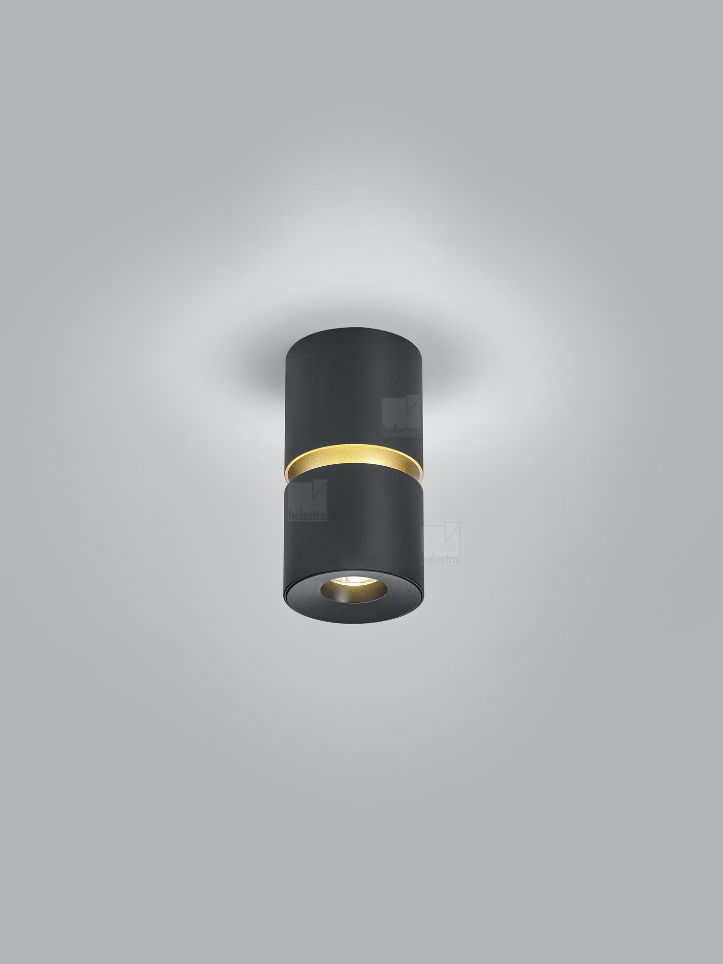 Helestra ROK  Deckenleuchte Aluminium schwarz - gold